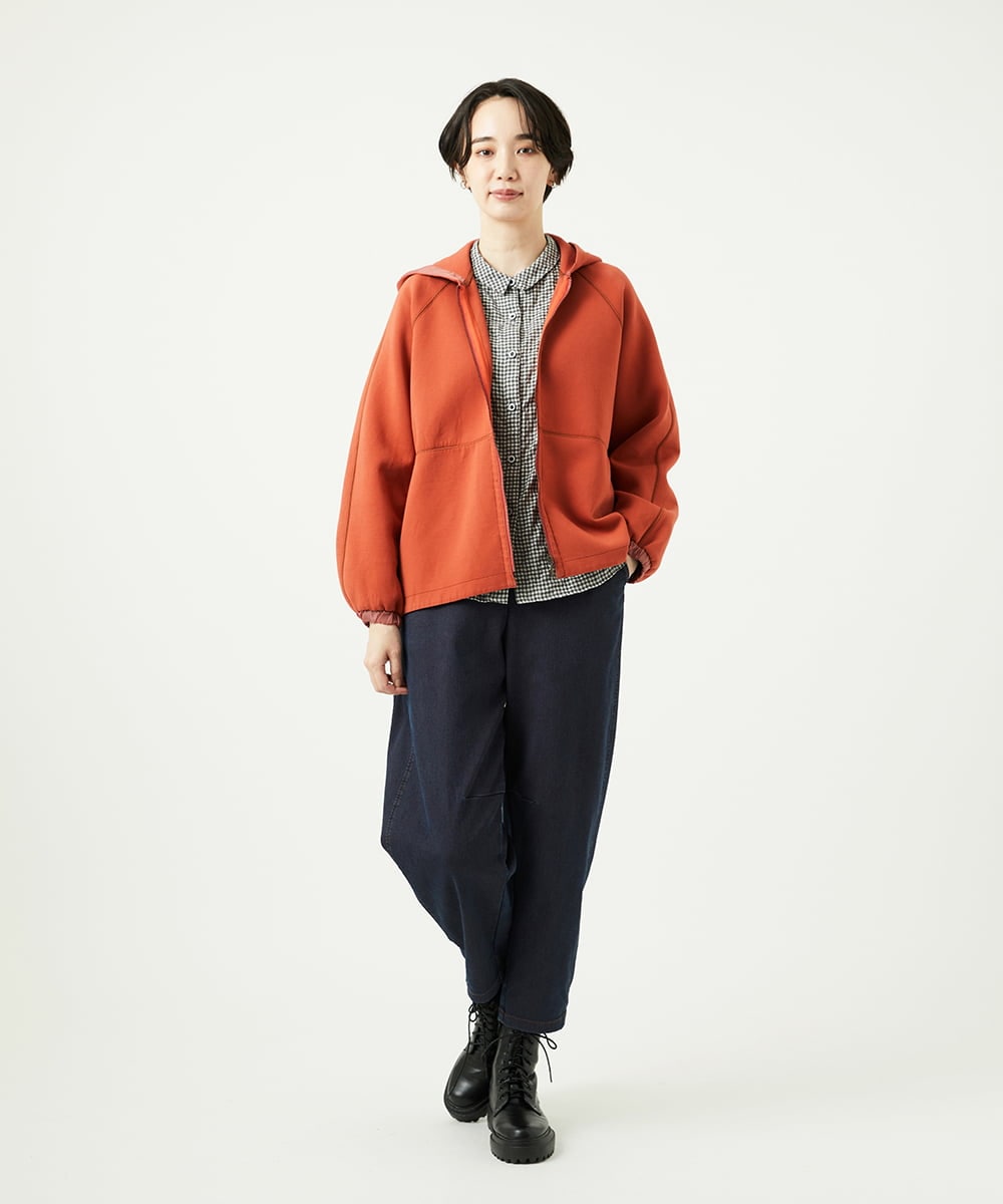 NGTAD01360 GIANNI LO GIUDICE(ジャンニ ロ ジュディチェ) [洗える]アスターダンボールニットパーカー オレンジ