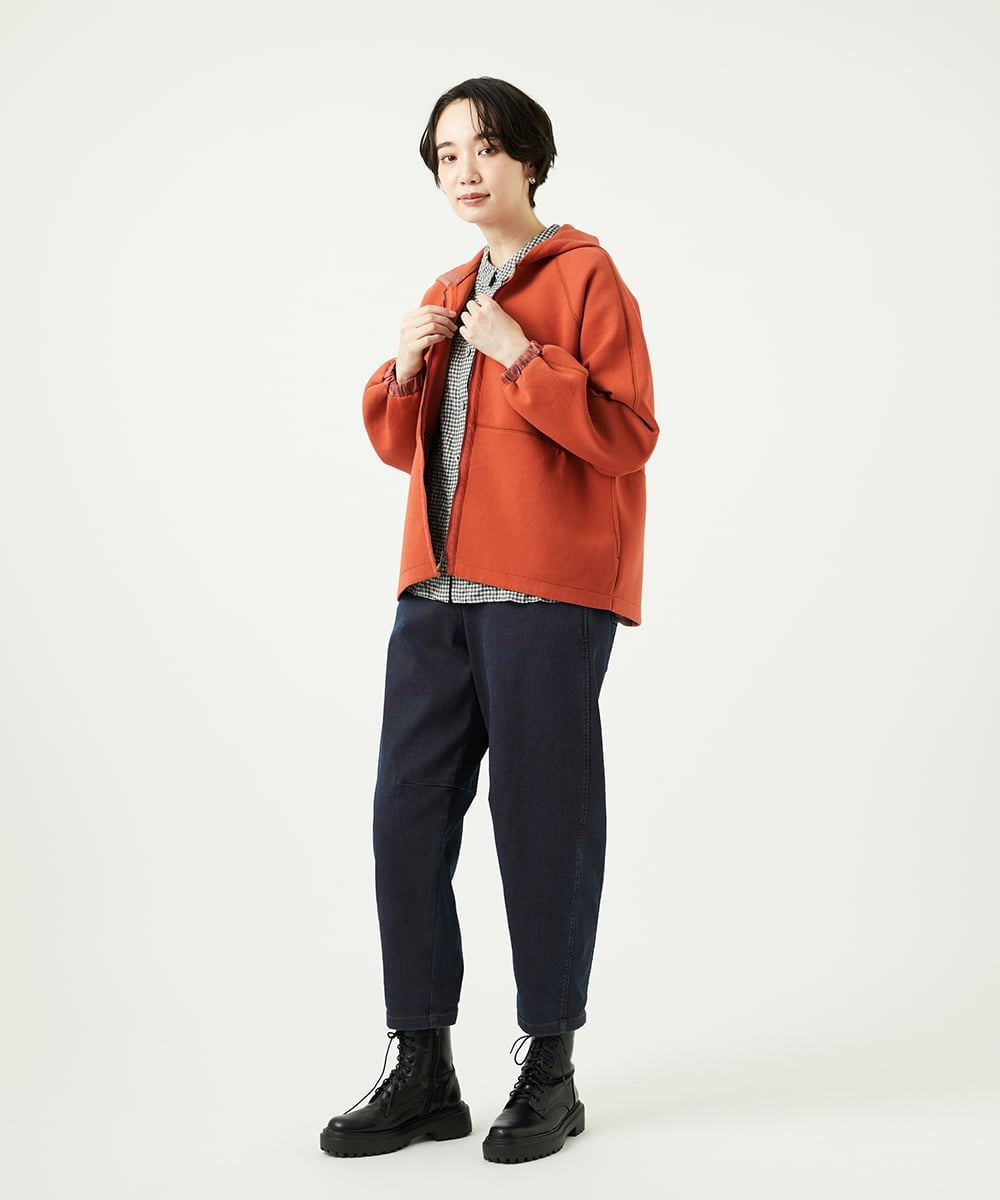 NGTAD01360 GIANNI LO GIUDICE(ジャンニ ロ ジュディチェ) [洗える]アスターダンボールニットパーカー オレンジ