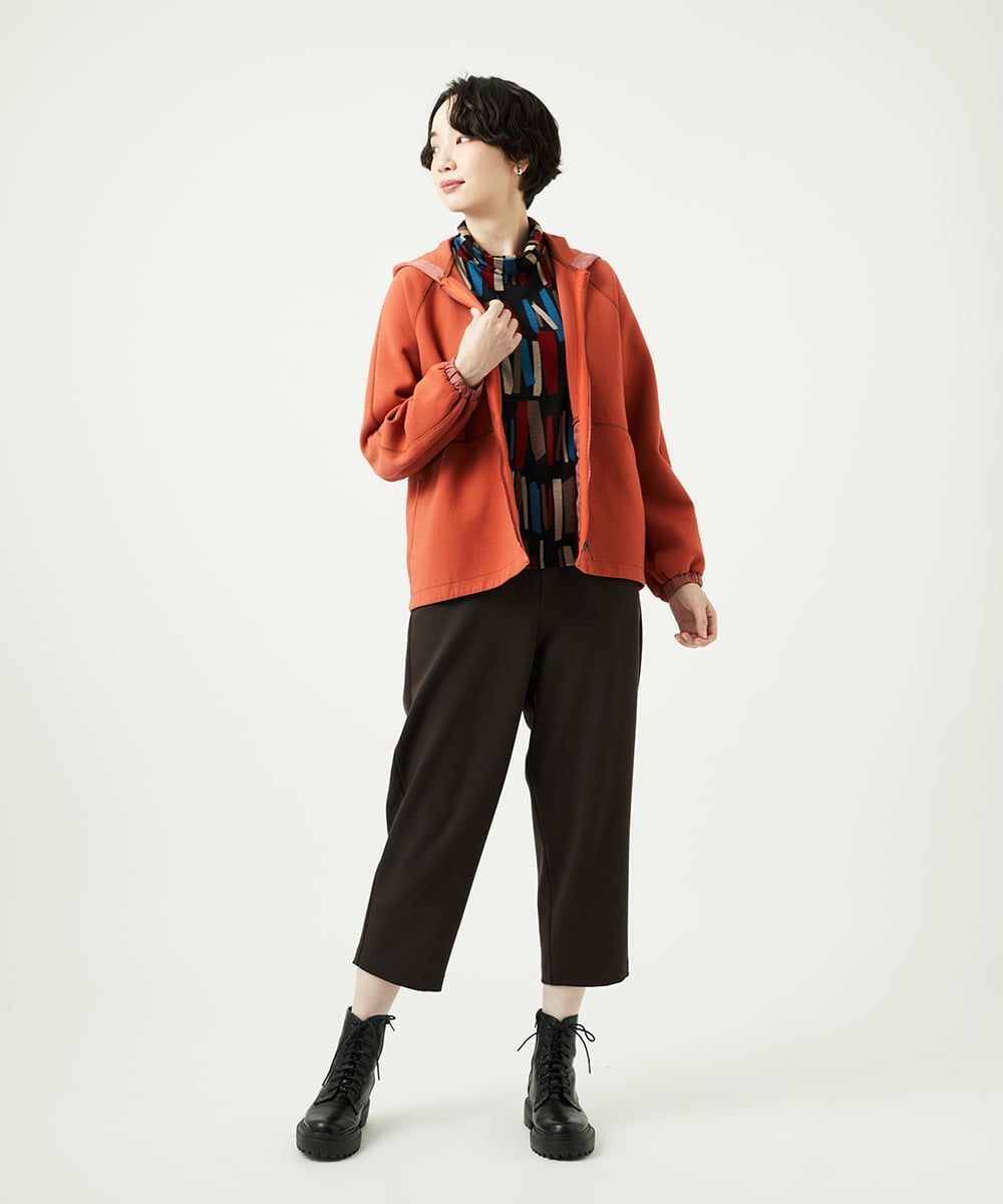 NGTAD01360 GIANNI LO GIUDICE(ジャンニ ロ ジュディチェ) [洗える]アスターダンボールニットパーカー オレンジ