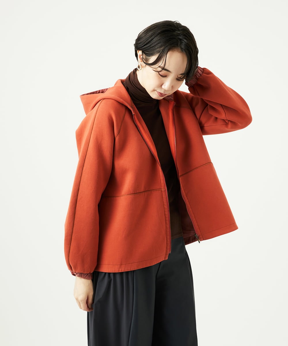 NGTAD01360 GIANNI LO GIUDICE(ジャンニ ロ ジュディチェ) [洗える]アスターダンボールニットパーカー オレンジ