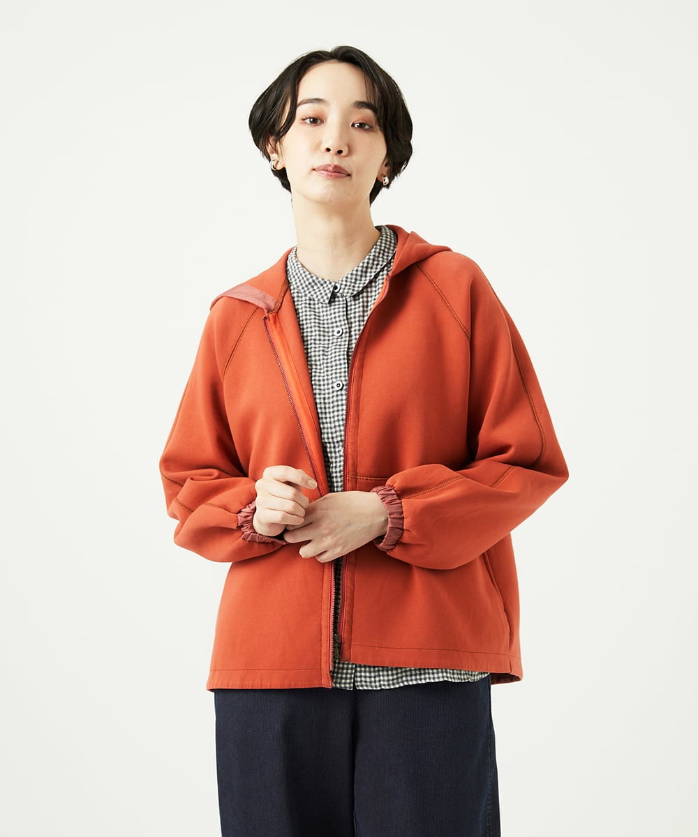 NGTAD01360 GIANNI LO GIUDICE(ジャンニ ロ ジュディチェ) [洗える]アスターダンボールニットパーカー オレンジ