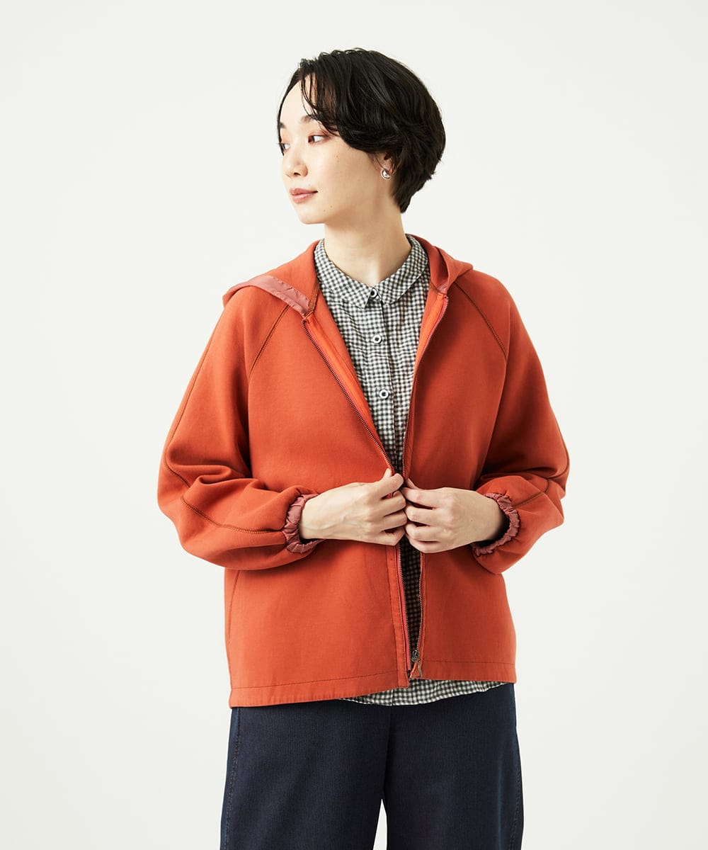 NGTAD01360 GIANNI LO GIUDICE(ジャンニ ロ ジュディチェ) [洗える]アスターダンボールニットパーカー オレンジ