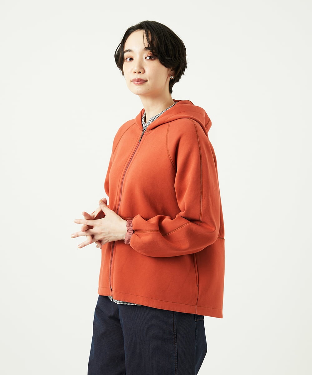 NGTAD01360 GIANNI LO GIUDICE(ジャンニ ロ ジュディチェ) [洗える]アスターダンボールニットパーカー オレンジ