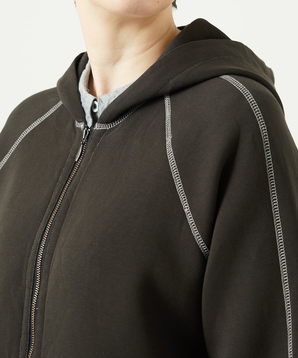 NGTAD01360 GIANNI LO GIUDICE(ジャンニ ロ ジュディチェ) [洗える]アスターダンボールニットパーカー ダークブラウン