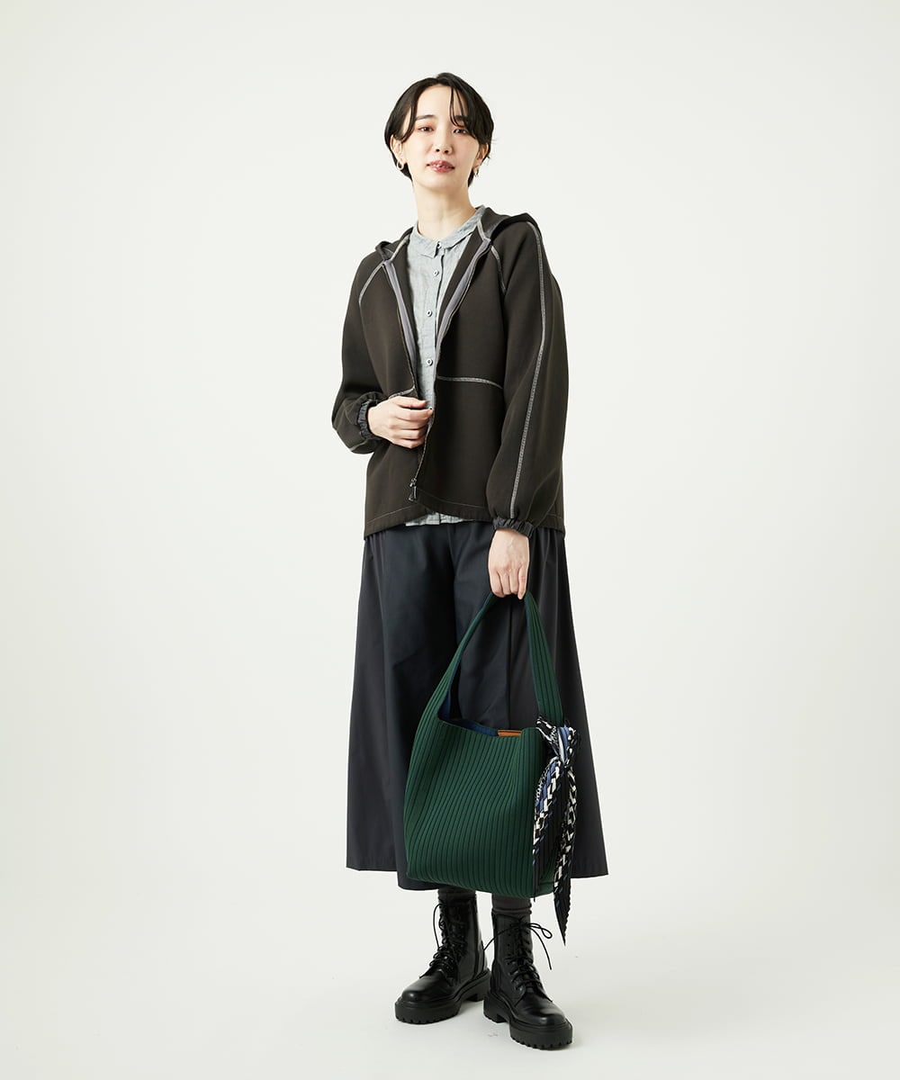 NGTAD01360 GIANNI LO GIUDICE(ジャンニ ロ ジュディチェ) [洗える]アスターダンボールニットパーカー ダークブラウン