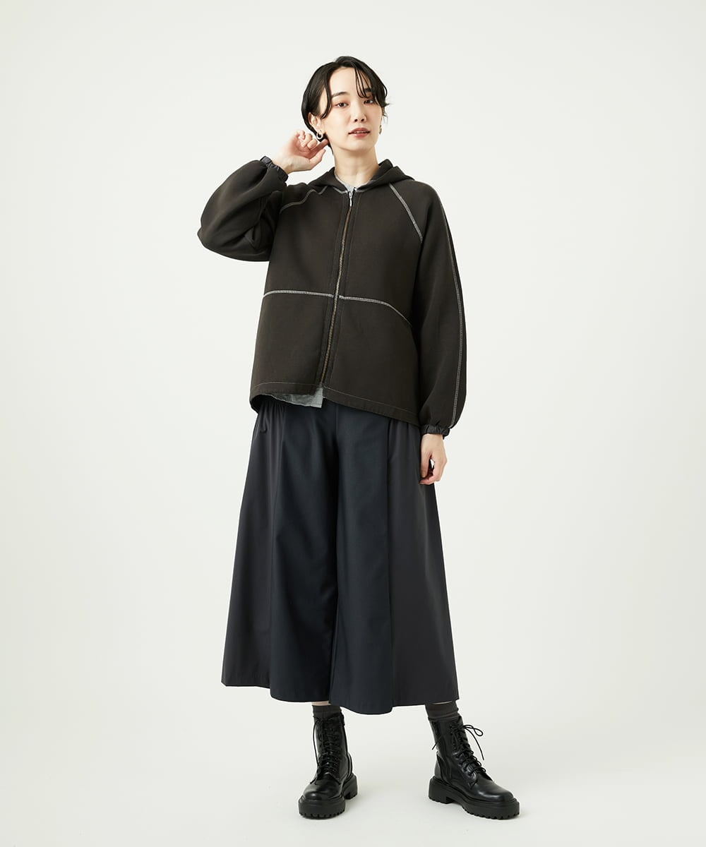 NGTAD01360 GIANNI LO GIUDICE(ジャンニ ロ ジュディチェ) [洗える]アスターダンボールニットパーカー ダークブラウン