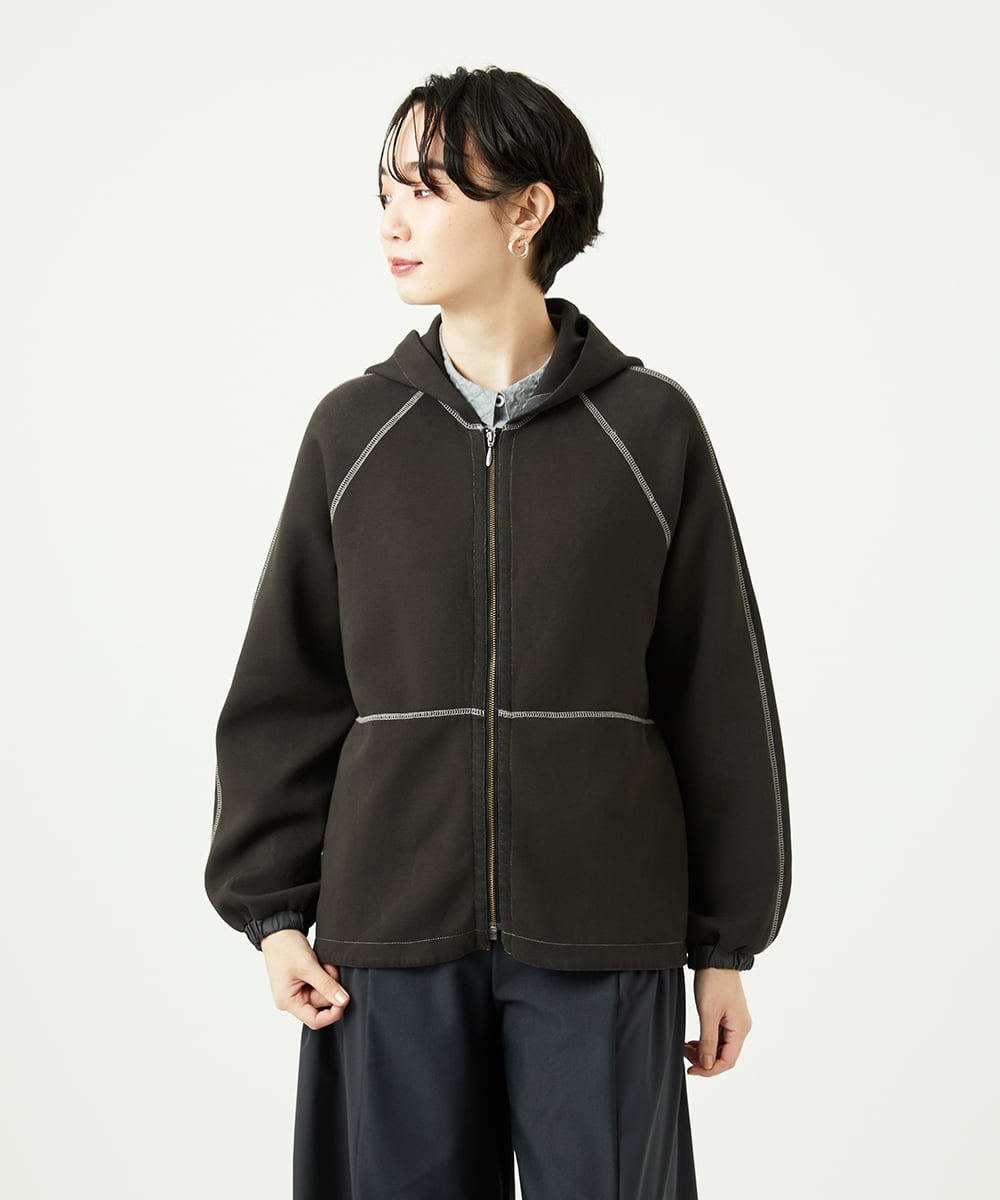 NGTAD01360 GIANNI LO GIUDICE(ジャンニ ロ ジュディチェ) [洗える]アスターダンボールニットパーカー ダークブラウン