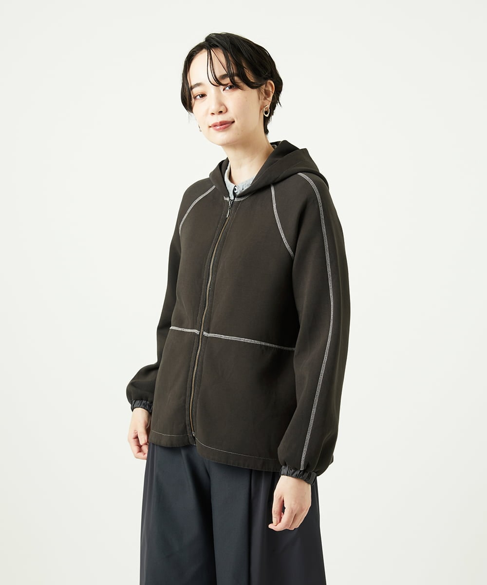 NGTAD01360 GIANNI LO GIUDICE(ジャンニ ロ ジュディチェ) [洗える]アスターダンボールニットパーカー ダークブラウン