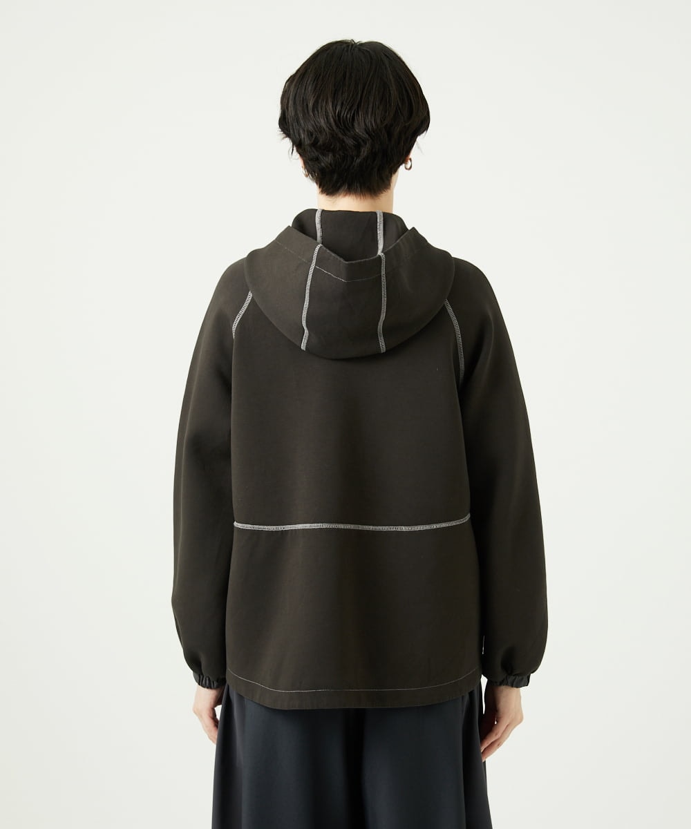 NGTAD01360 GIANNI LO GIUDICE(ジャンニ ロ ジュディチェ) [洗える]アスターダンボールニットパーカー ダークブラウン