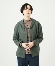 NGTAE20270 GIANNI LO GIUDICE(ジャンニ ロ ジュディチェ) [洗える]ライクボンバーヒートパーカー グリーン