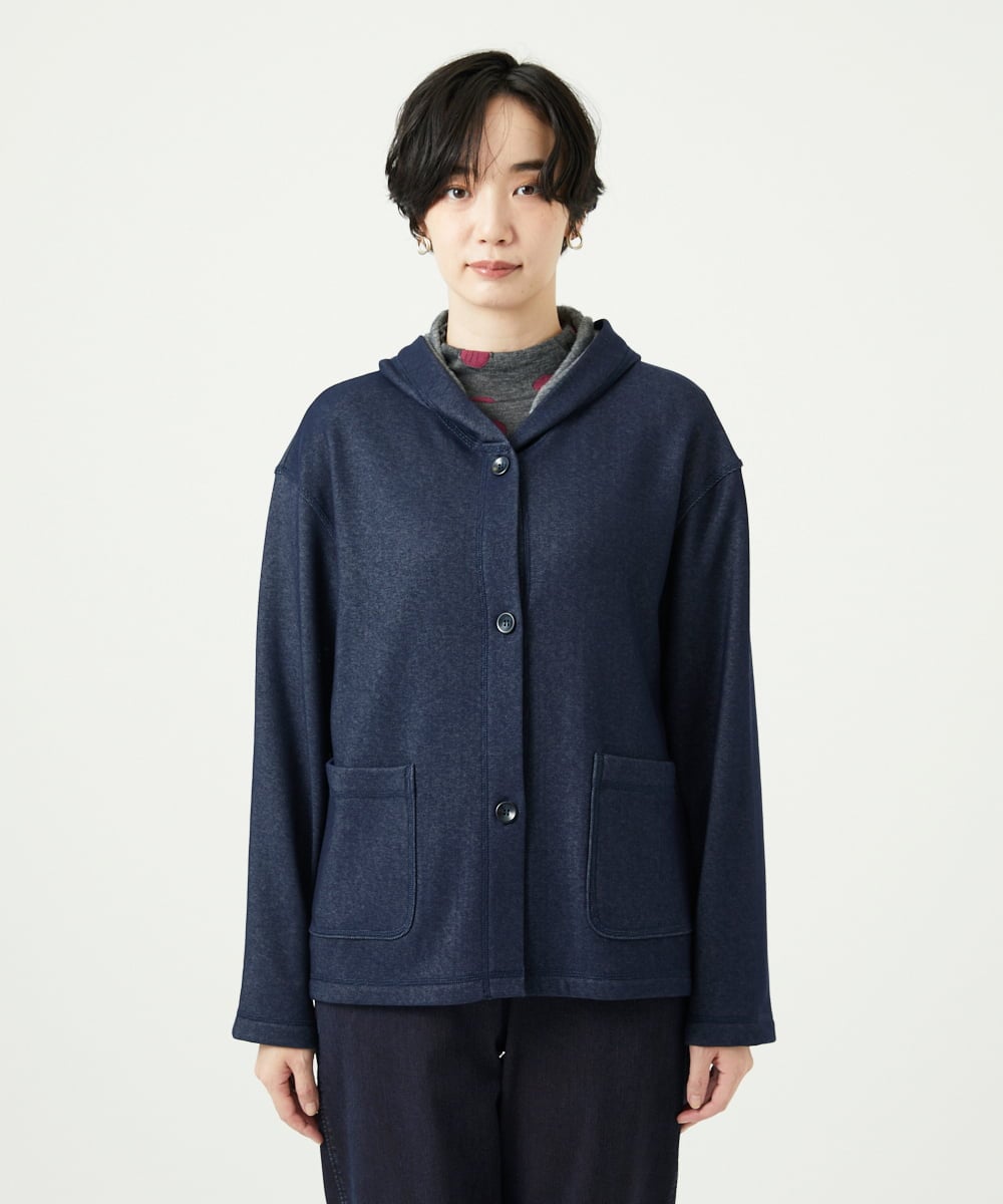NGTAE20270 GIANNI LO GIUDICE(ジャンニ ロ ジュディチェ) [洗える]ライクボンバーヒートパーカー ネイビー