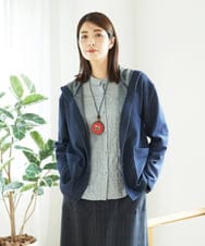 NGTAE20270 GIANNI LO GIUDICE(ジャンニ ロ ジュディチェ) [洗える]ライクボンバーヒートパーカー ネイビー