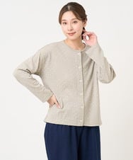 NGTCX33260 GIANNI LO GIUDICE(ジャンニ ロ ジュディチェ) [日本製]テンテンカットウール混ジャガードジャケット ベージュ
