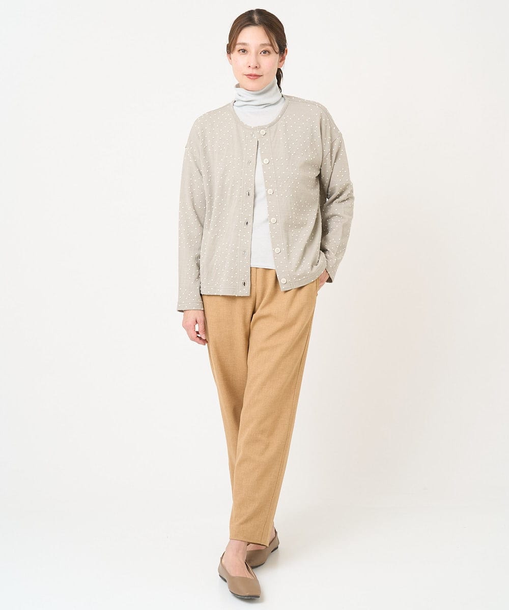NGTCX33260 GIANNI LO GIUDICE(ジャンニ ロ ジュディチェ) [日本製]テンテンカットウール混ジャガードジャケット ベージュ
