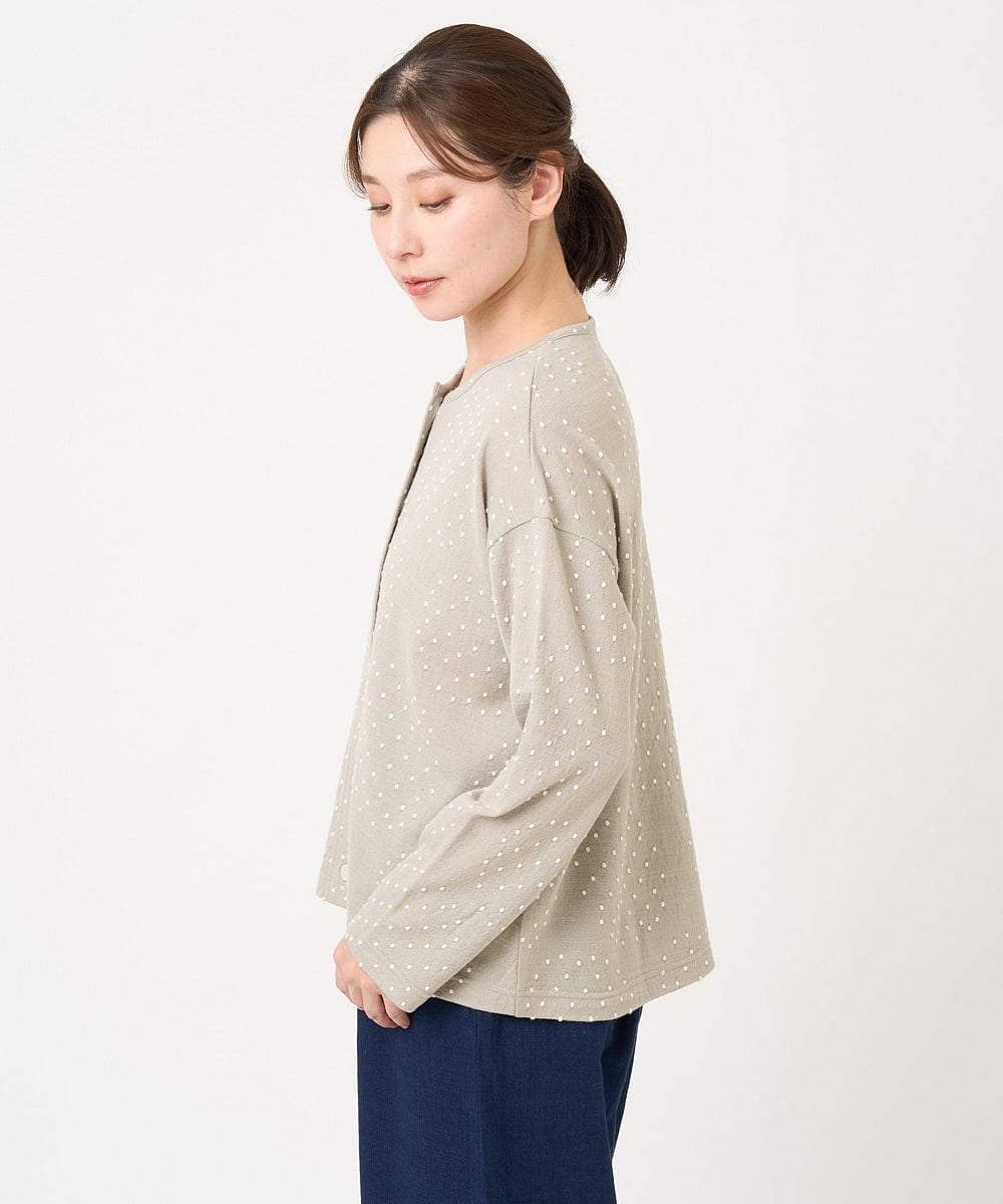 NGTCX33260 GIANNI LO GIUDICE(ジャンニ ロ ジュディチェ) [日本製]テンテンカットウール混ジャガードジャケット ベージュ