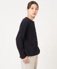 NGTCX33260 GIANNI LO GIUDICE(ジャンニ ロ ジュディチェ) [日本製]テンテンカットウール混ジャガードジャケット ブラック