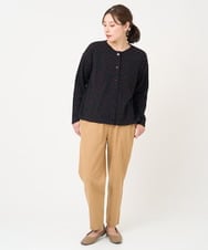 NGTCX33260 GIANNI LO GIUDICE(ジャンニ ロ ジュディチェ) [日本製]テンテンカットウール混ジャガードジャケット ブラック