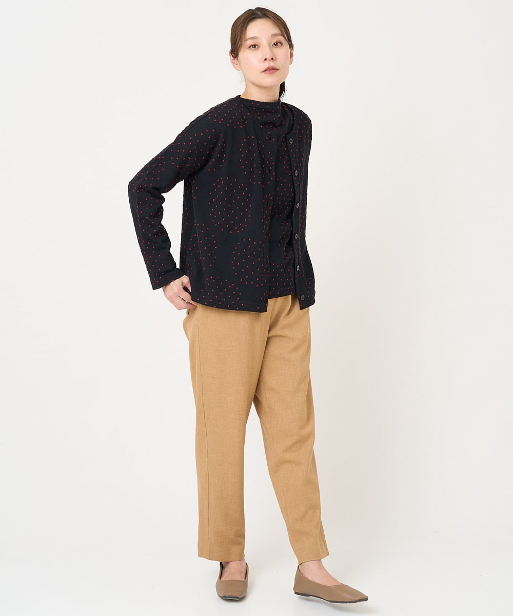 NGTCX33260 GIANNI LO GIUDICE(ジャンニ ロ ジュディチェ) [日本製]テンテンカットウール混ジャガードジャケット ブラック