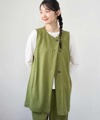 NGTGF39290 GIANNI LO GIUDICE [洗える・日本製]ナチュラルスムースジレ