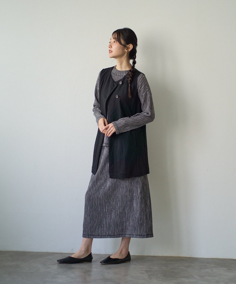 NGTGF39290 GIANNI LO GIUDICE(ジャンニ ロ ジュディチェ) [洗える・日本製]ナチュラルスムースジレ グリーン