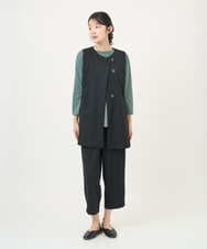 NGTGF39290 GIANNI LO GIUDICE(ジャンニ ロ ジュディチェ) [洗える・日本製]ナチュラルスムースジレ グリーン