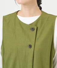 NGTGF39290 GIANNI LO GIUDICE(ジャンニ ロ ジュディチェ) [洗える・日本製]ナチュラルスムースジレ グリーン