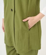 NGTGF39290 GIANNI LO GIUDICE(ジャンニ ロ ジュディチェ) [洗える・日本製]ナチュラルスムースジレ グリーン