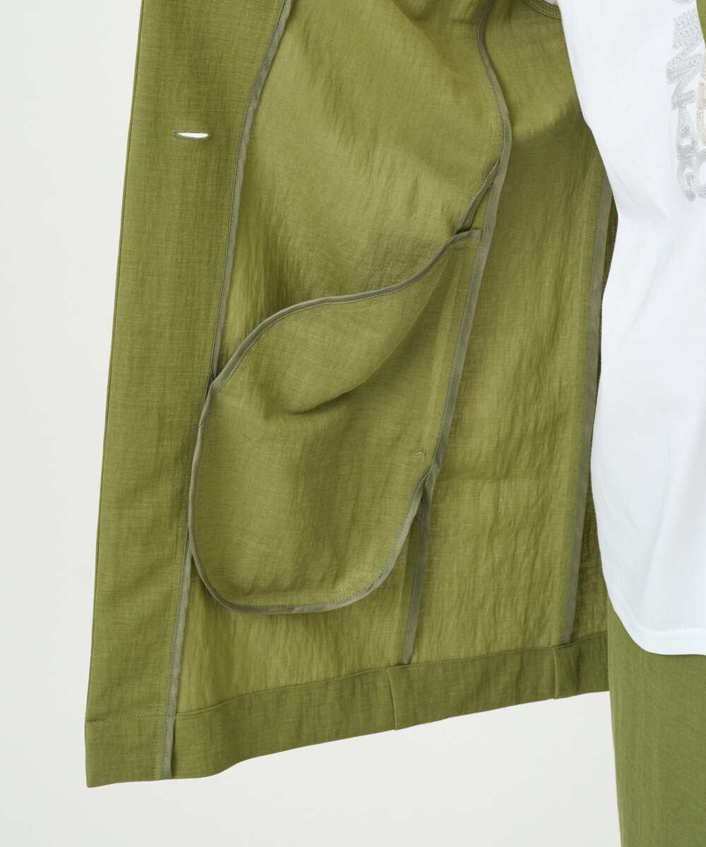 NGTGF39290 GIANNI LO GIUDICE(ジャンニ ロ ジュディチェ) [洗える・日本製]ナチュラルスムースジレ グリーン