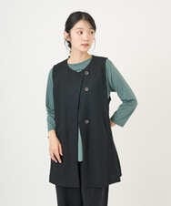 NGTGF39290 GIANNI LO GIUDICE(ジャンニ ロ ジュディチェ) [洗える・日本製]ナチュラルスムースジレ ブラック