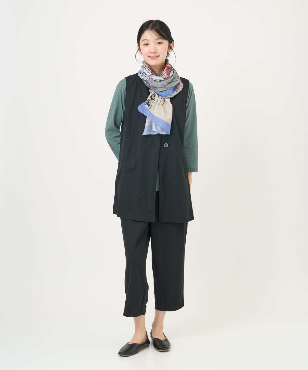 NGTGF39290 GIANNI LO GIUDICE(ジャンニ ロ ジュディチェ) [洗える・日本製]ナチュラルスムースジレ ブラック