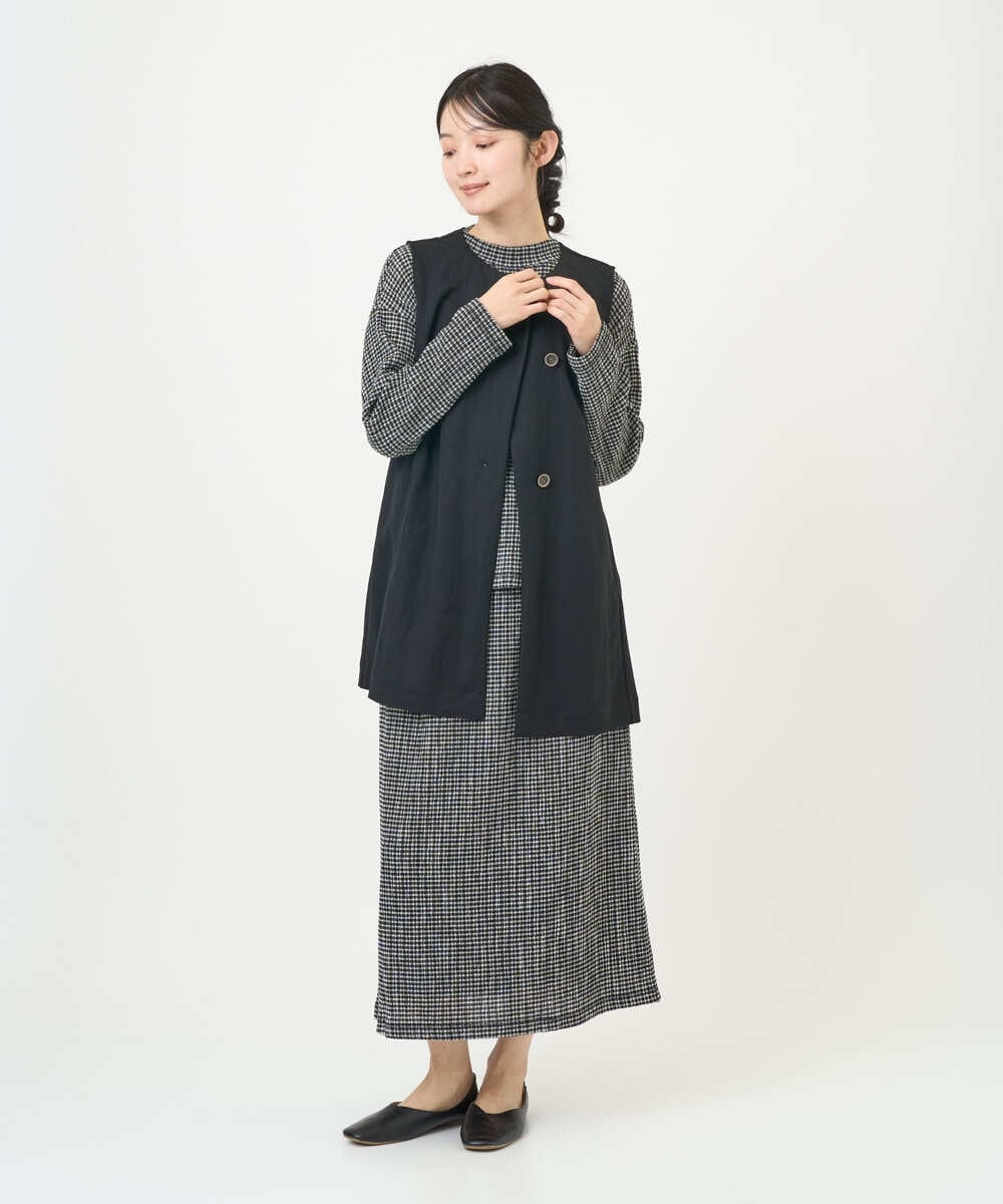 NGTGF39290 GIANNI LO GIUDICE(ジャンニ ロ ジュディチェ) [洗える・日本製]ナチュラルスムースジレ ブラック