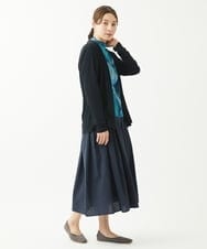 NGTGX13230 GIANNI LO GIUDICE(ジャンニ ロ ジュディチェ) [洗える・日本製]コットンシフォンドレープカーディガン ブラック