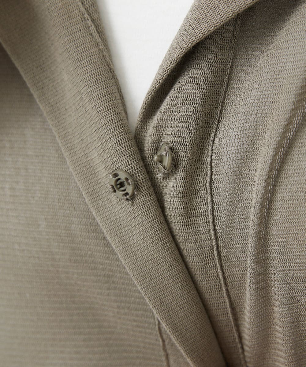 NGTHX40250 GIANNI LO GIUDICE(ジャンニ ロ ジュディチェ) [洗える]コットンチュールカーディガン カーキ