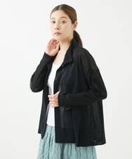 NGTHX40250 GIANNI LO GIUDICE(ジャンニ ロ ジュディチェ) [洗える]コットンチュールカーディガン ブラック