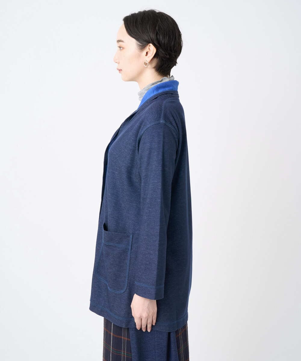 NGTJB22290 GIANNI LO GIUDICE(ジャンニ ロ ジュディチェ) [洗える・日本製]リヨセルダブルフェイスジャージジャケット ネイビー