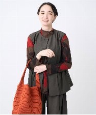 NGTJC28250 GIANNI LO GIUDICE(ジャンニ ロ ジュディチェ) [洗える・日本製]エアシルキーカットソージレ カーキ