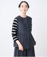 NGTJC28250 GIANNI LO GIUDICE(ジャンニ ロ ジュディチェ) [洗える・日本製]エアシルキーカットソージレ ダークグレー