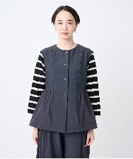 NGTJC28250 GIANNI LO GIUDICE(ジャンニ ロ ジュディチェ) [洗える・日本製]エアシルキーカットソージレ ダークグレー
