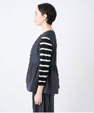 NGTJC28250 GIANNI LO GIUDICE(ジャンニ ロ ジュディチェ) [洗える・日本製]エアシルキーカットソージレ ダークグレー