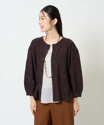NGTJD13290 GIANNI LO GIUDICE [日本製]コットンカットジャガードライトジャケット