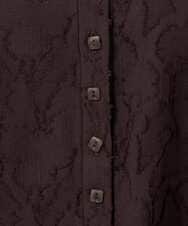 NGTJD13290 GIANNI LO GIUDICE(ジャンニ ロ ジュディチェ) [日本製]コットンカットジャガードブラウス ブラウン