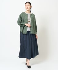 NGTJD13290 GIANNI LO GIUDICE(ジャンニ ロ ジュディチェ) [日本製]コットンカットジャガードブラウス ブラウン
