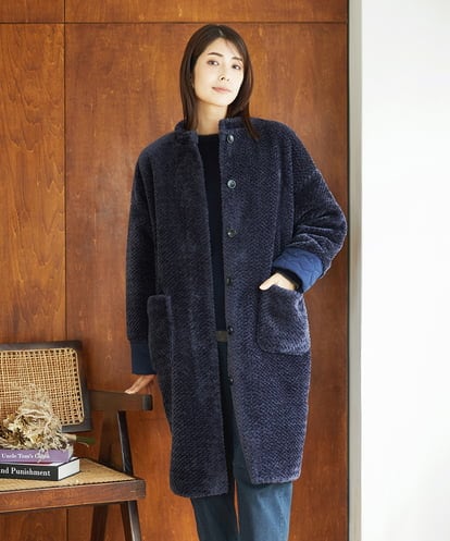 NGUAE21490 GIANNI LO GIUDICE ボアタフタキルトコート