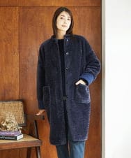 NGUAE21490 GIANNI LO GIUDICE(ジャンニ ロ ジュディチェ) ボアタフタキルトコート ネイビー