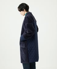 NGUAE21490 GIANNI LO GIUDICE(ジャンニ ロ ジュディチェ) ボアタフタキルトコート ネイビー