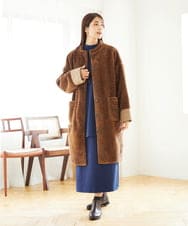 NGUAE21490 GIANNI LO GIUDICE(ジャンニ ロ ジュディチェ) ボアタフタキルトコート ベージュ