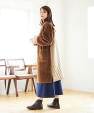 NGUAE21490 GIANNI LO GIUDICE(ジャンニ ロ ジュディチェ) ボアタフタキルトコート ベージュ