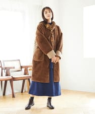 NGUAE21490 GIANNI LO GIUDICE(ジャンニ ロ ジュディチェ) ボアタフタキルトコート ベージュ