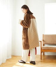 NGUAE21490 GIANNI LO GIUDICE(ジャンニ ロ ジュディチェ) ボアタフタキルトコート ベージュ