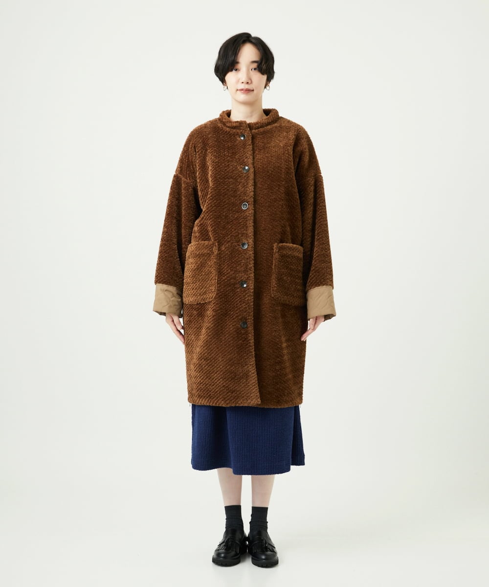 NGUAE21490 GIANNI LO GIUDICE(ジャンニ ロ ジュディチェ) ボアタフタキルトコート ベージュ